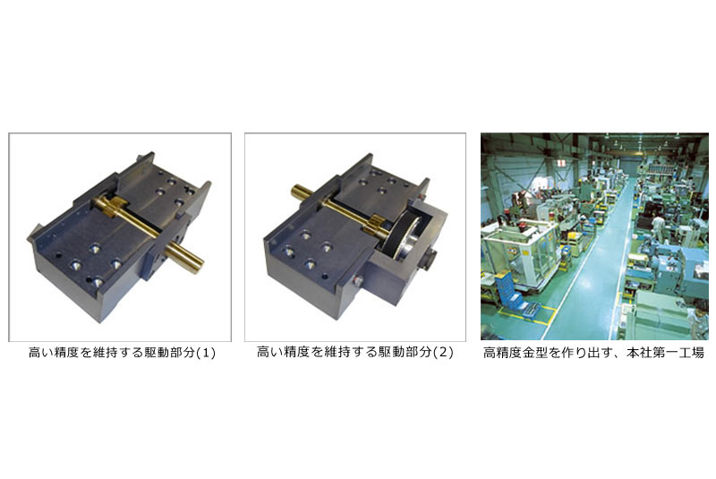 反復位置決め精度0.01mmを誇る高精度マシン